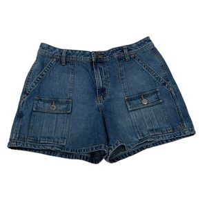 NORTHCREST Denim Women’s Shorts Front Back Flap Pockets SZ 12
